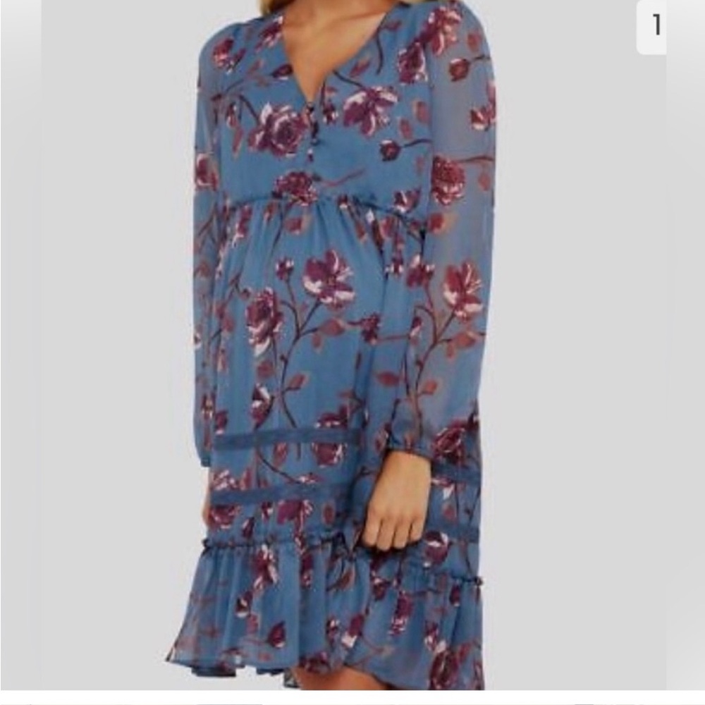 NWOT - Jessica Simpson - Women’s Floral Long Sleeve Maternity Dress
